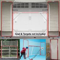 enhance your ice hockey training with ezgoal hockey backstop, red/white 10' x 6' - unleash your full potential! логотип