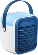 portable air conditioner & evaporative cooler for bedside, office, tent, baby's room, and study room - misting design for quick & easy personal space cooling - as seen on tv - cordless & rechargeable logo