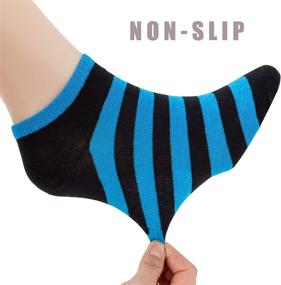 img 1 attached to Luriesal Colorful No Show Socks for Women - 6 Pairs of Cotton Athletic Low Cut Ankle Socks