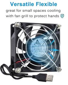 img 1 attached to 🌬️ Efficient Cooling Solution: GDSTIME Dual 80mm USB Fan for Receiver DVR, Playstation, Xbox & Computer Cabinet Cooling