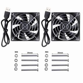 img 4 attached to 🌬️ Efficient Cooling Solution: GDSTIME Dual 80mm USB Fan for Receiver DVR, Playstation, Xbox & Computer Cabinet Cooling