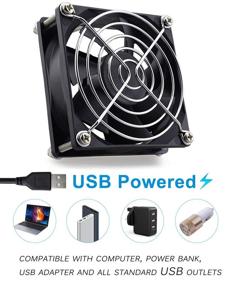 img 3 attached to 🌬️ Efficient Cooling Solution: GDSTIME Dual 80mm USB Fan for Receiver DVR, Playstation, Xbox & Computer Cabinet Cooling