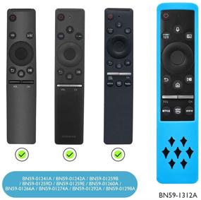 img 1 attached to 🔵 Glow Blue Silicone Case for Samsung BN59 Series Remote: Protective, Shockproof, Anti-Slip Cover for QLED 8K 4K TV Remote BN59-01312A