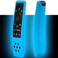 🔵 glow blue silicone case for samsung bn59 series remote: protective, shockproof, anti-slip cover for qled 8k 4k tv remote bn59-01312a logo