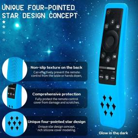 img 3 attached to 🔵 Glow Blue Silicone Case for Samsung BN59 Series Remote: Protective, Shockproof, Anti-Slip Cover for QLED 8K 4K TV Remote BN59-01312A