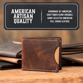 img 1 attached to 🐍 Ultimate Elegance: Premium Leather Minimalist Tobacco Snakebite Men's Wallets, Card Cases & Money Organizers