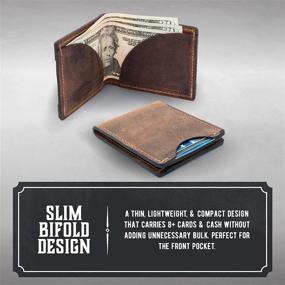 img 3 attached to 🐍 Ultimate Elegance: Premium Leather Minimalist Tobacco Snakebite Men's Wallets, Card Cases & Money Organizers