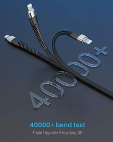 img 1 attached to Сертифицированное зарядное устройство для iPhone Lightning для зарядки компьютерных аксессуаров и периферийных устройств в кабелях и интерконнектах