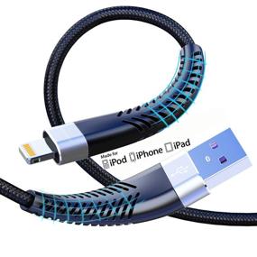 img 4 attached to Сертифицированное зарядное устройство для iPhone Lightning для зарядки компьютерных аксессуаров и периферийных устройств в кабелях и интерконнектах