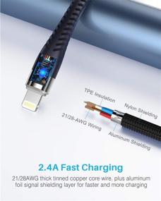img 2 attached to Сертифицированное зарядное устройство для iPhone Lightning для зарядки компьютерных аксессуаров и периферийных устройств в кабелях и интерконнектах