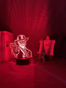 img 4 attached to 🎁 Arthur Morgan 3D Night Light: Perfect Christmas Gift for Red Dead Redemption 2 Fans! Decorative Illusion Lamp for Game Room