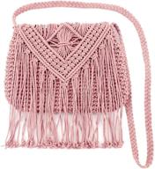 meyaus fringed cross body shoulder bohemian women's handbags & wallets logo