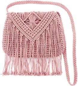 img 1 attached to Meyaus Fringed Cross Body Shoulder Bohemian Women's Handbags & Wallets