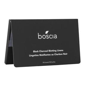 img 4 attached to 🌿 boscia Vegan Natural Charcoal Blotting Linens - Oil Control Face Blotting Sheets for Clean Skincare, Charcoal Blotting Paper, Travel Size 100 ct