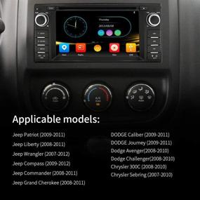 img 3 attached to 📻 YULU Автомобильный автомагнитола с навигацией для Dodge Ram, Challenger, Chrysler, Jeep Wrangler - 6.2-дюймовый сенсорный экран Single Din DVD плеер с Bluetooth, задней камерой, SD-картой на 16 ГБ , микрофоном 3,5 мм и открыткой.