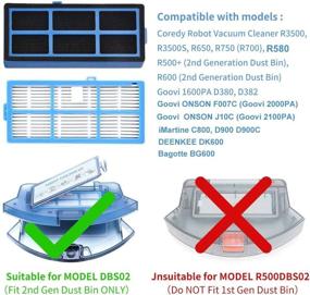 img 3 attached to 🔧 Comprehensive Replacement Parts Kit for Coredy R3500, R550, Goovi 1600PA, iMartine C800, DeenKee DK600, Bagotte BG600: Brushes, Filters, and Accessories