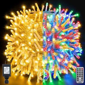 img 4 attached to 🎄 Ollny Christmas Lights Outdoor String Lights 262FT 640 LED Super Long Twinkle with Remote - Warm White & Color Changing - 11 Modes - Waterproof Indoor & Outdoor Decorations