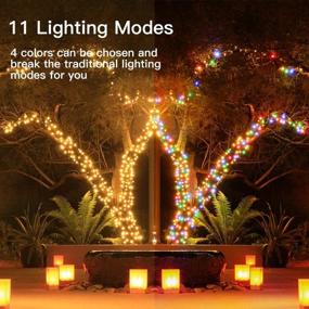 img 2 attached to 🎄 Ollny Christmas Lights Outdoor String Lights 262FT 640 LED Super Long Twinkle with Remote - Warm White & Color Changing - 11 Modes - Waterproof Indoor & Outdoor Decorations