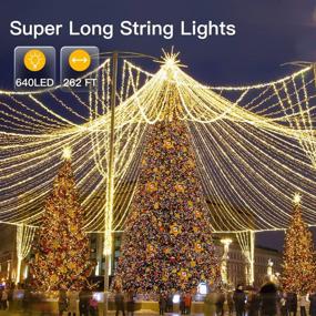 img 3 attached to 🎄 Ollny Christmas Lights Outdoor String Lights 262FT 640 LED Super Long Twinkle with Remote - Warm White & Color Changing - 11 Modes - Waterproof Indoor & Outdoor Decorations