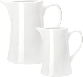 img 4 attached to WUWEOT Porcelain Creamer Pitcher Serving