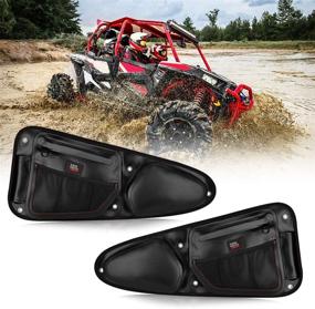 img 4 attached to 🚪 Ultimate Waterproof RZR Side Door Bags: KEMiMOTO Front Door UTV Mud Door Bag Set with Knee Pad for Polaris RZR XP Turbo Turbo S 1000 S900 (2014-2022) - Watch Video for Instructions