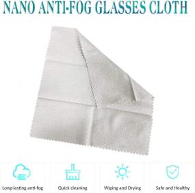 img 3 attached to 👓 Reusable Anti Fog Cleaning Wipes for Eyeglasses: 2-Piece Lens Cleaner Cloths for Crystal Clear Vision
