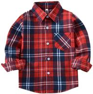 👕 boys' clothing - uwback flannel check shirts with sleeve cuffs for tops, tees, & shirts logo