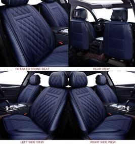 img 1 attached to OASIS AUTO Leatherette Automotive Accessories Interior Accessories for Covers