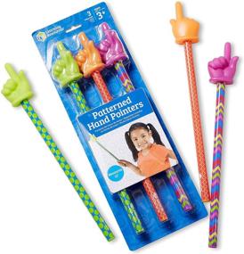 img 4 attached to 🎓 Learning Resources Patterned Hand Pointers: Homeschool and Classroom Pointer Set for Kids, Reading Pointers, 3-Pack, Ages 3+