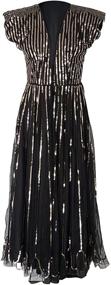 img 1 attached to 👗 Women's Sarkisian Sequin V-Neck Dress by Seta Apparel