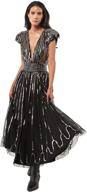 👗 women's sarkisian sequin v-neck dress by seta apparel logo