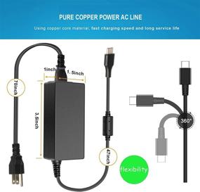 img 2 attached to 🔌 Powerful 65W USB Type-C AC Adapter for Lenovo ADLX65YDC2A ADLX65YCC2A ADLX65YLC3A ADLX65YCC2D ADLX65YLC2D ADLX65YDC2D 4X20M26268 4X20M26252 Yoga Charger c940 c740 s940 s730