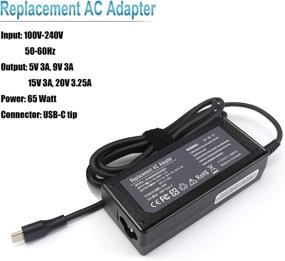 img 3 attached to 🔌 Powerful 65W USB Type-C AC Adapter for Lenovo ADLX65YDC2A ADLX65YCC2A ADLX65YLC3A ADLX65YCC2D ADLX65YLC2D ADLX65YDC2D 4X20M26268 4X20M26252 Yoga Charger c940 c740 s940 s730