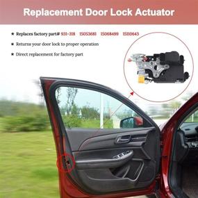 img 3 attached to 🔒 WMPHE Power Door Lock Actuator Front Left Driver Side - Compatible with Cadillac Escalade 2003-2006 Chevrolet Avalanche Silverado - OE# 931-318 15053681 - Door Latch Lock Actuator