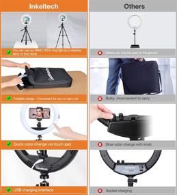 img 1 attached to Inkeltech Selfie Ring Light Foldable
