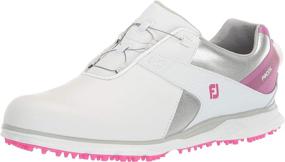 img 4 attached to FootJoy Womens Shoes White Silver Sports & Fitness