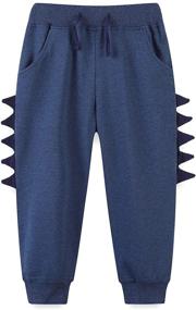 img 2 attached to HILEELANG Toddler Boy Sweatpants Kids Sport Jogger Cotton Active Casual Playwear Sweats Pants 2-Pack