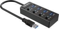 🔌 vkusra 4-port usb 3.0 hub with individual on/off switches, led indicator and usb charging port - compatible with imac pro, macbook air, mac mini/pro and more logo
