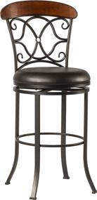 img 3 attached to 🪑 Hillsdale Furniture Dundee Swivel Bar Stool in Dark Coffee - Stylish Seating for a Classy Bar Experience