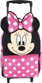 img 4 attached to ✨ Minnie Mouse Softside Rolling Backpack: Adorable & Convenient Travel Companion!