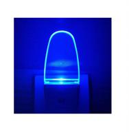 convenient 4 pack dusk to dawn sensor 🌙 night light lamp, plug in with soothing blue led логотип