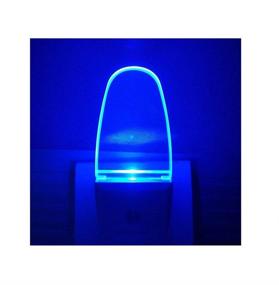 img 4 attached to Convenient 4 Pack Dusk to Dawn Sensor 🌙 Night Light Lamp, Plug in with Soothing Blue LED