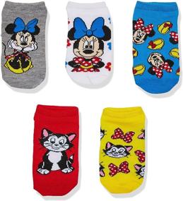 img 2 attached to 🐭 Adorable Disney Minnie Mouse Girls 5 Pack No Show Socks: Cute and Comfortable!