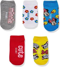 img 1 attached to 🐭 Adorable Disney Minnie Mouse Girls 5 Pack No Show Socks: Cute and Comfortable!