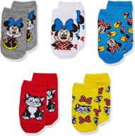 🐭 adorable disney minnie mouse girls 5 pack no show socks: cute and comfortable! logo