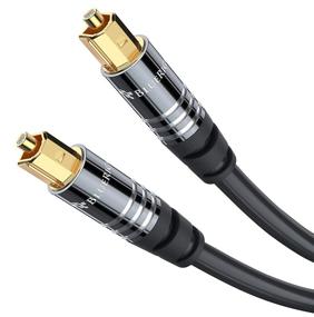 img 4 attached to BlueRigger Premium Series Digital Optical Audio Toslink Cable - 10FT, Fiber Optic, Aluminum Shell, 24K Gold-Plated | Compatible with Home Theatre, Sound Bar, TV, Xbox, Playstation PS5, PS4