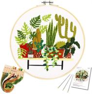 🌵 beginner's embroidery starter kit with cactus pattern & instructions - cross stitch set, full range of stamped embroidery kits logo