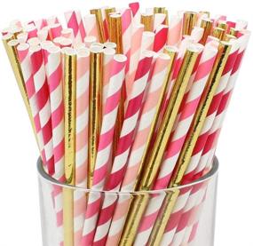 img 1 attached to Just Artifacts Premium Biodegradable Disposable Drinking Paper Straws (100Pcs Household Supplies