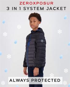 img 1 attached to 🧥 ZeroXposur Boys' Elastic Fleece Puffer Jacket - Jackets & Coats Collection