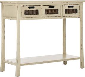 img 1 attached to 🏺 Safavieh Autumn Vintage Cream 3-Drawer Console Table from American Homes Collection